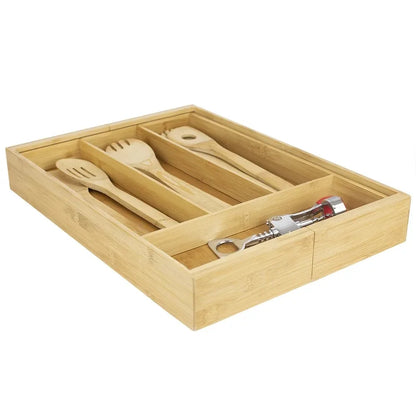 Bamboo Utensil Organizing Tray