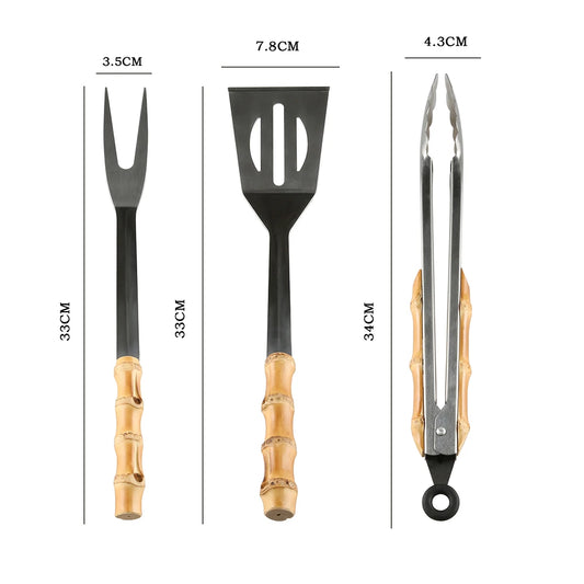 Bamboo Handled BBQ Accessories