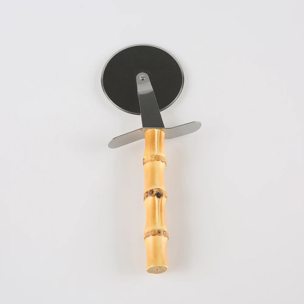 Bamboo Handled Pizza Slicer